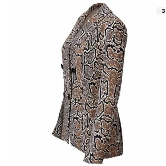 Cabi Double Breasted Python Blazer Size 6 - Picture 7 of 15
